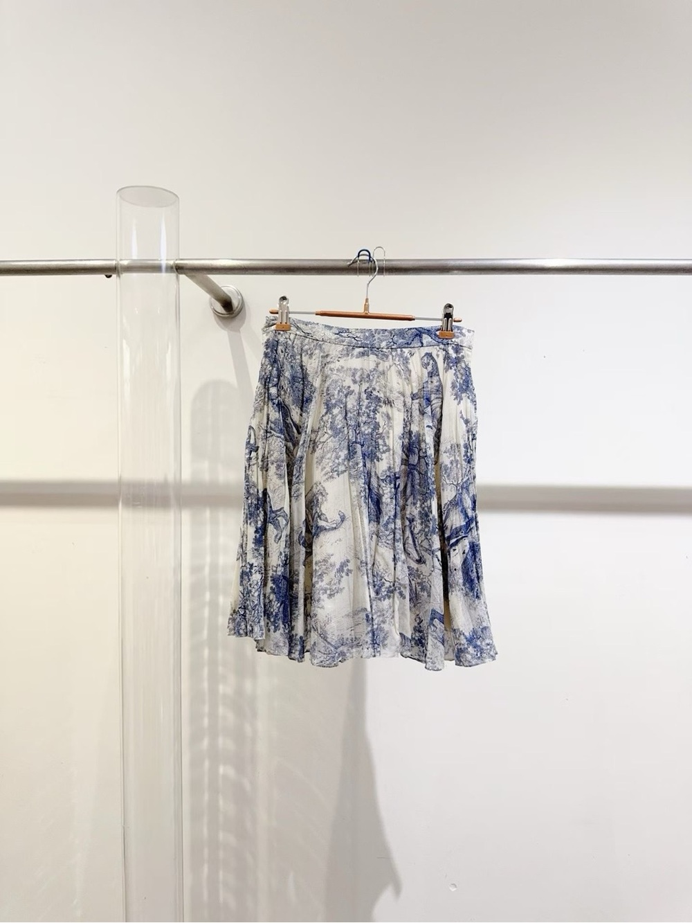 🚩steal Dior Blue and White Toile Print Skirt - Picture 2 of 4